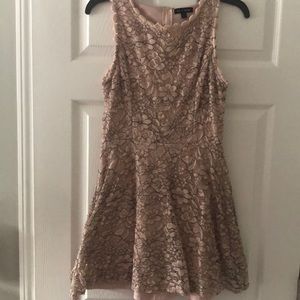 Lace Floral Pink Dress